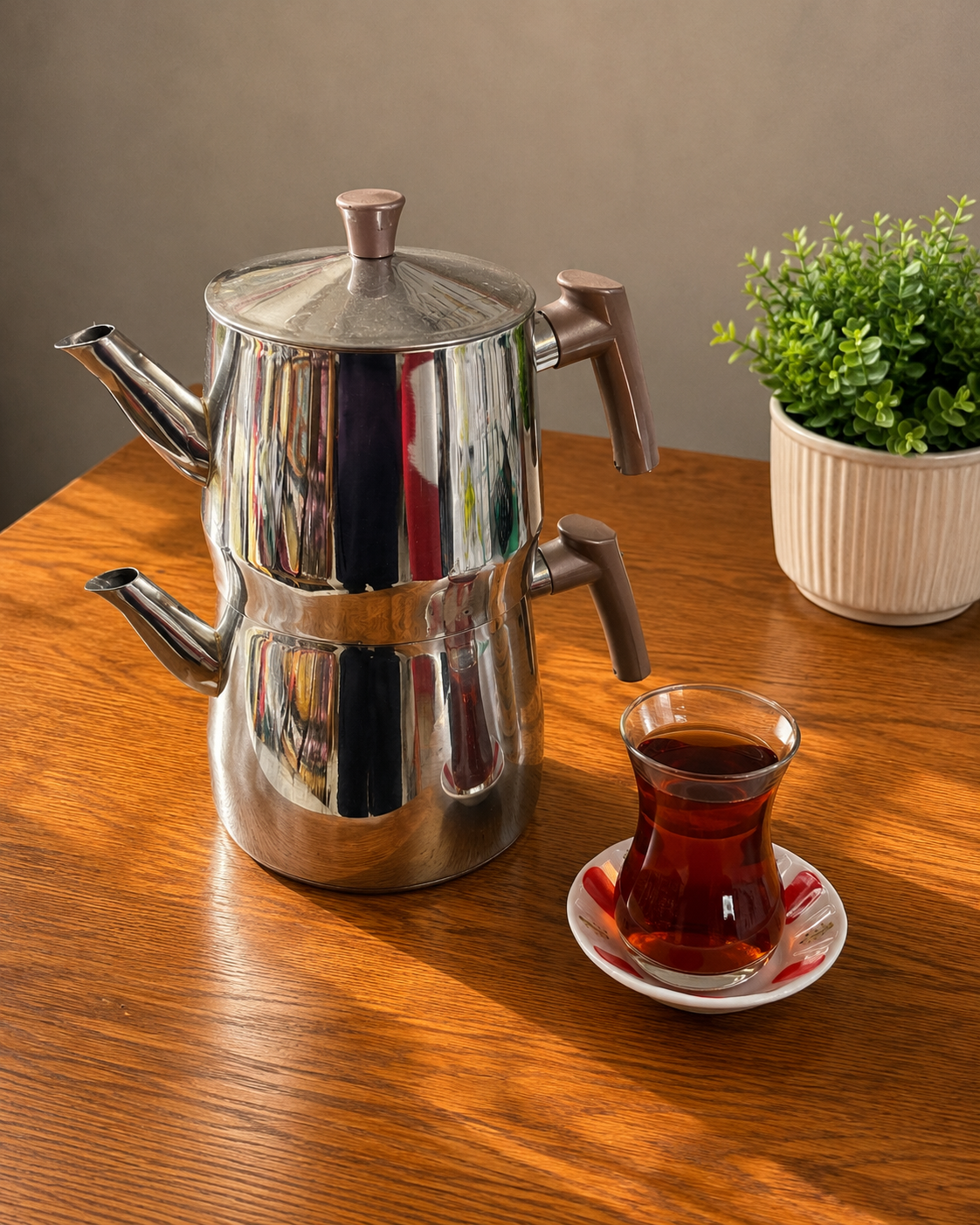 HÜNKARLİFE Jumbo Çelik  Çaydanlık görsel 1