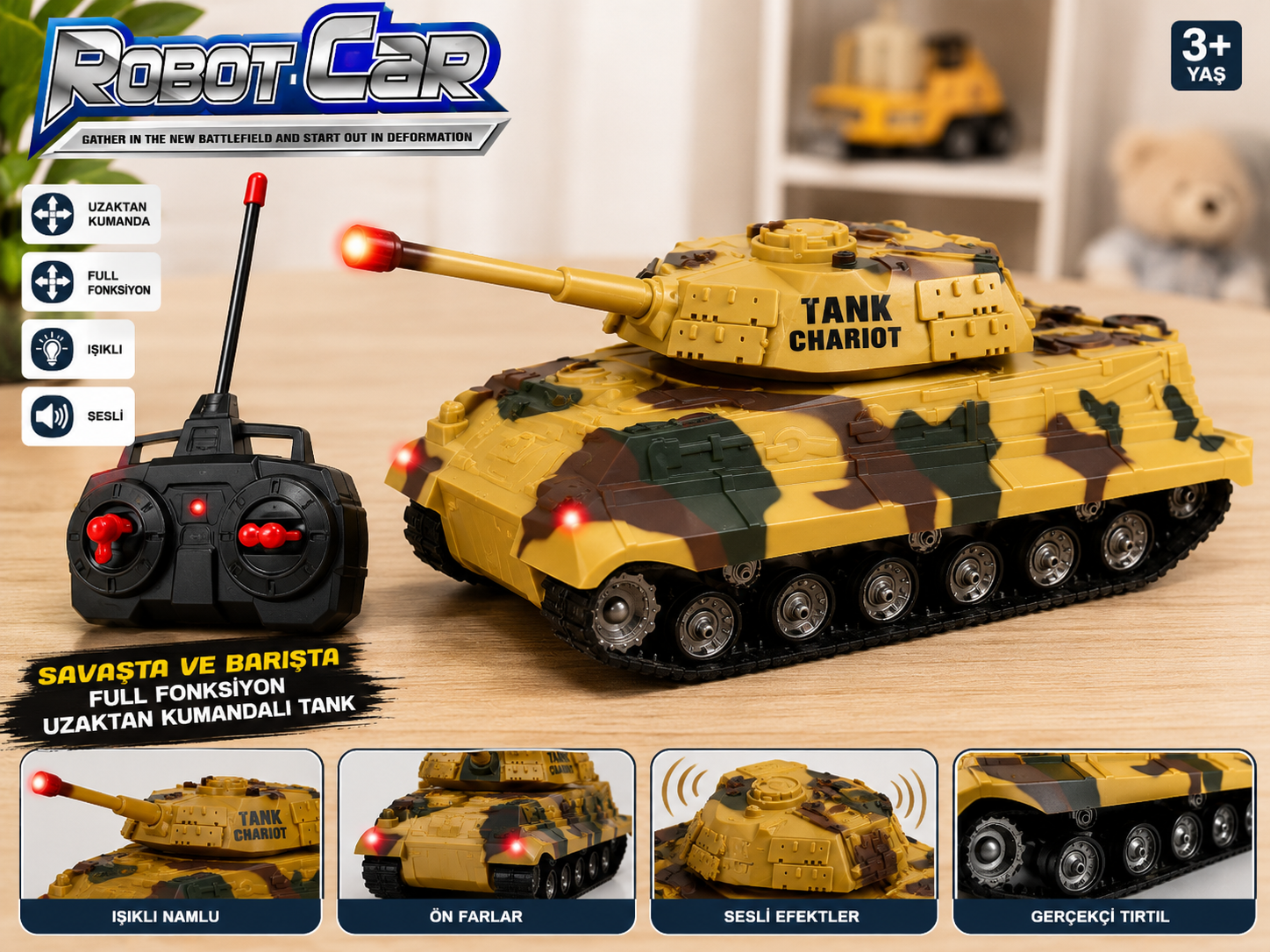 SUPERİOR 1:22 Ölçek 2.4 Ghz Özel Kumandalı 4 Çeker Full Fonksiyon Işıklı 25 km Hızlı Drift RC Araba görsel 1