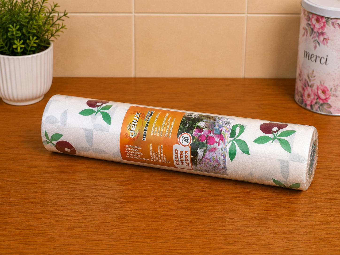 DELUX 10 Adet Kullan At Masa Örtüsü Sıvı Geçirmez(1 RULO) Tek Kullanımlık 100x150 Cm Piknik Sofra Kağıdı görsel 1