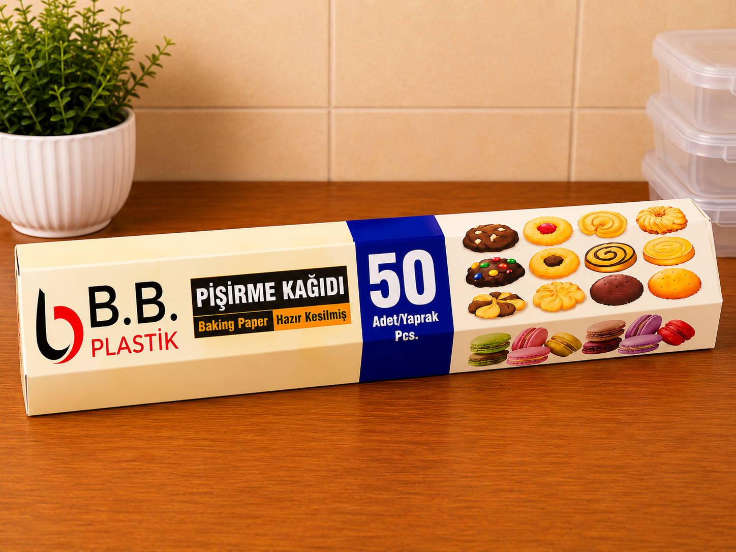 BBPLASTİKAMBALAJ 50 Adet Pişirme kağıdı görsel 1